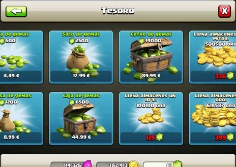 Imagen secundaria 1 - Fortnite, Clash of Clans o Minecraft son algunos de los videojuegos más jugados por menores de edad que incluyen divisas digitales, siempre en paquetes con precios fijos que van desde los 5 euros hasta los 100 euros