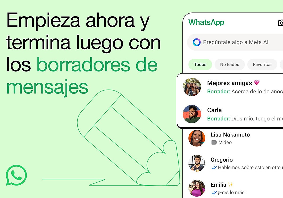 WhatsApp anuncia la llegada de los borradores de mensajes: así funcionan