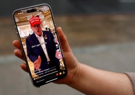 El presidente de Estados Unidos, Donald Trump, en un vídeo de su cuenta personal de TikTok