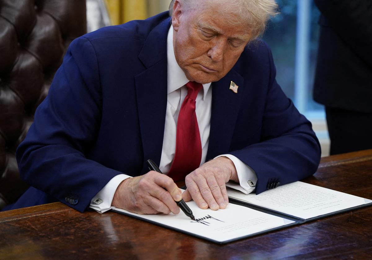 El presidente de Estados Unidos, Donald Trump, en el despacho oval