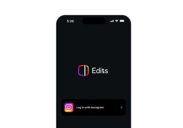 Así es la página principal de entrada de la 'app' Edits