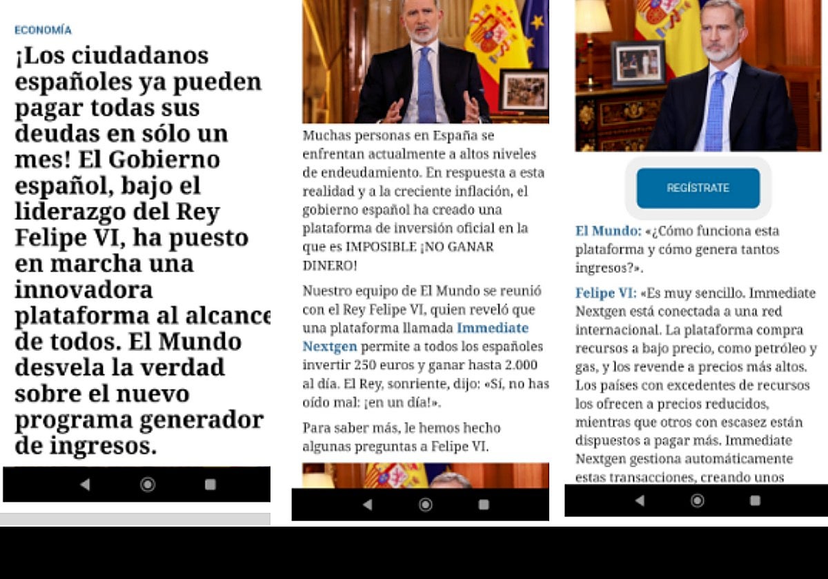 Usan la imagen del Rey Felipe VI para promocionar estafas de criptomonedas