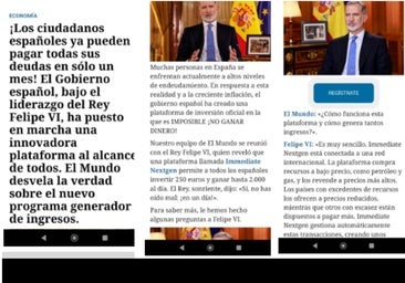 La entrevista falsa con la que intentan estafar a los usuarios usando la imagen del Rey