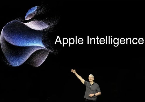El CEO de Apple, Tim Cook, durante la presentación de Apple Intelligence