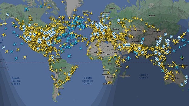 Captura de los vuelos en un día