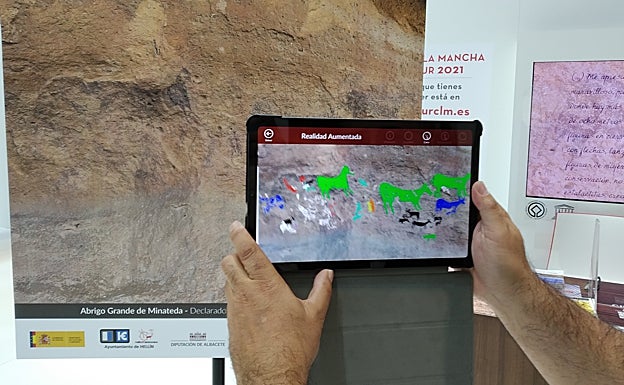 Imagen en realidad aumentada de las pinturas rupestres