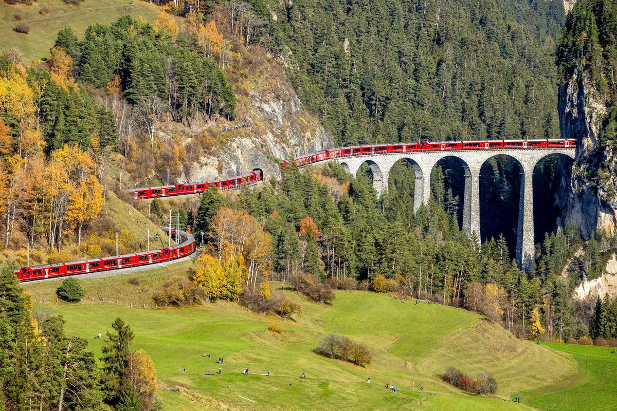 El tren del récord, en la línea Albula, el pasado 29 de octubre. 