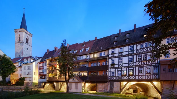 Krämerbrücke, Erfurt (Alemania)