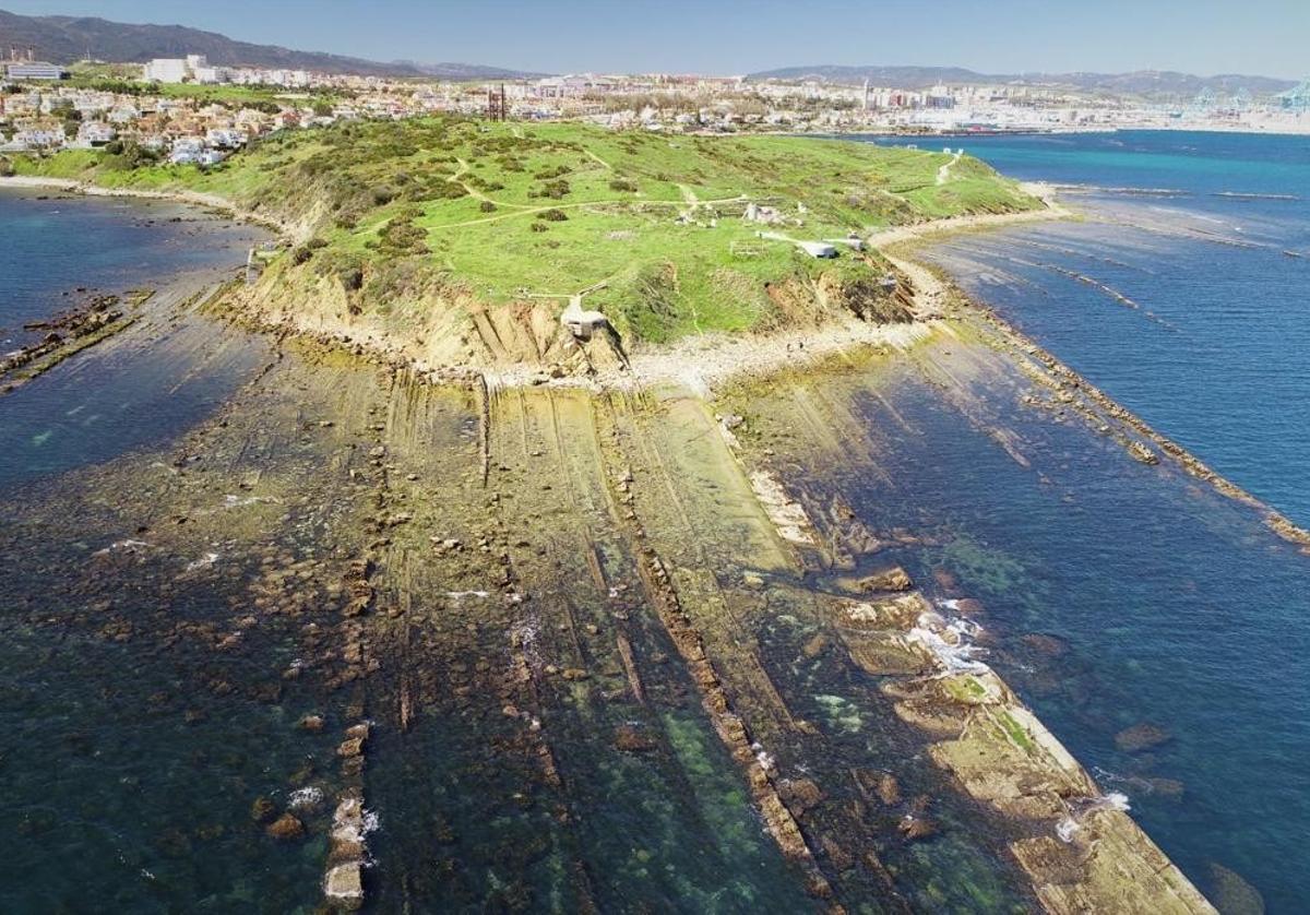 Vista aérea de los flysch de Algeciras