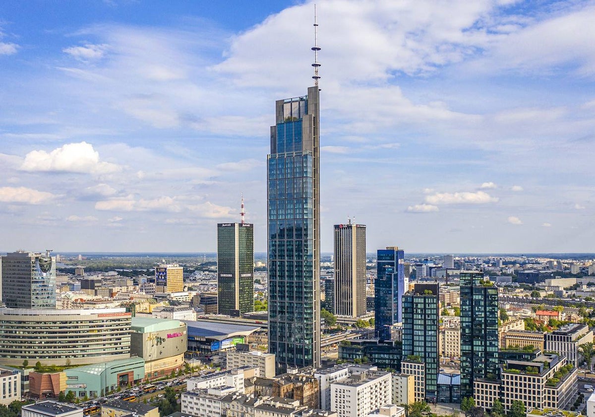 Una imagen de la nueva Varso Tower, en el centro de Varsovia (Polonia)