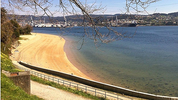 Playa de Caranza, en Ferrol