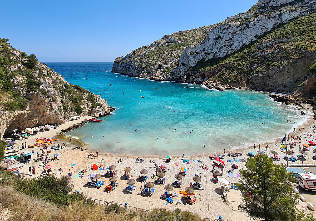 Imagen de la cala de La Granadella, Jávea