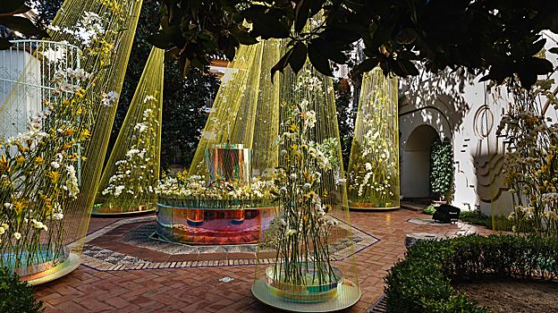 Montaje de edición anterior en el patio de la Diputación de Córdoba