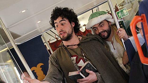 Imagen de representación en el Tren Medieval con destino a Sigüenza