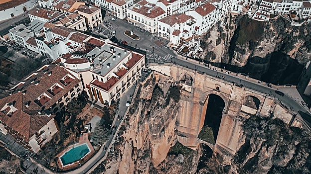 Vista aérea del Puente Nuevo de Ronda