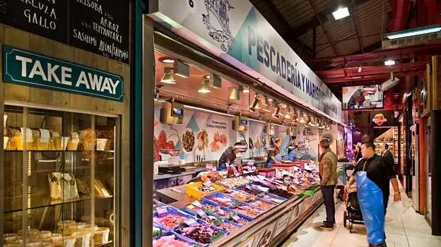 Imagen del interior del Mercado de La Paz