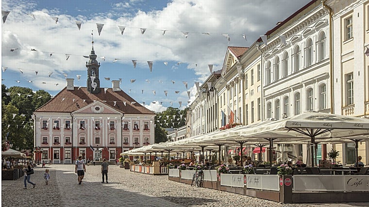 Centro de Tartu, en Estonia