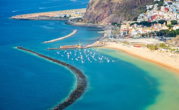 Vista de una de las playas de la isla de Tenerife