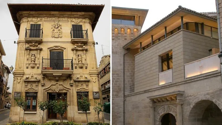 A la izquierda, el Palacio de Tejada. A la derecha, el Museo del Torreón