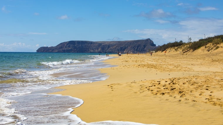 Playa de Porto Santo, en Madeira