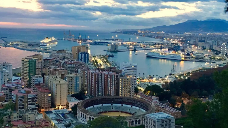 Atardecer desde el mirador de Gibralfaro