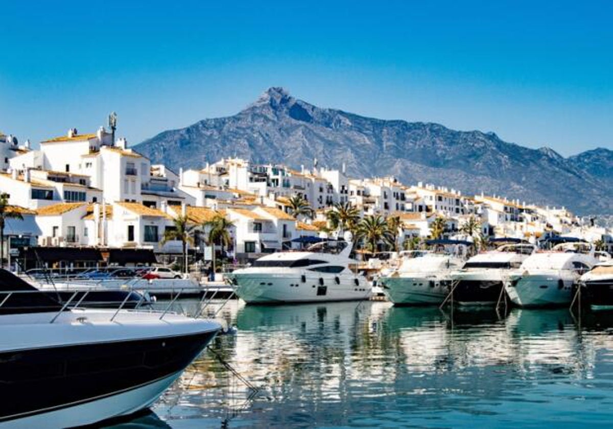 Panorámica de Puerto Banús, en Marbella