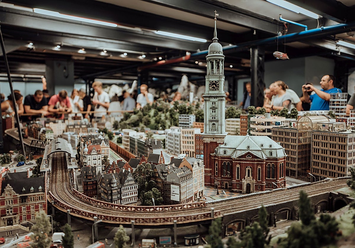 Un rincón del Miniatur Wunderland (País de las Maravillas) en Hamburgo