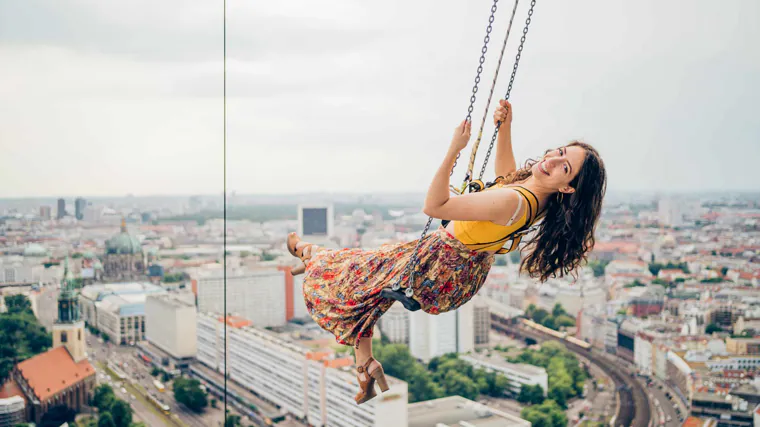 This swing is located 120 meters high