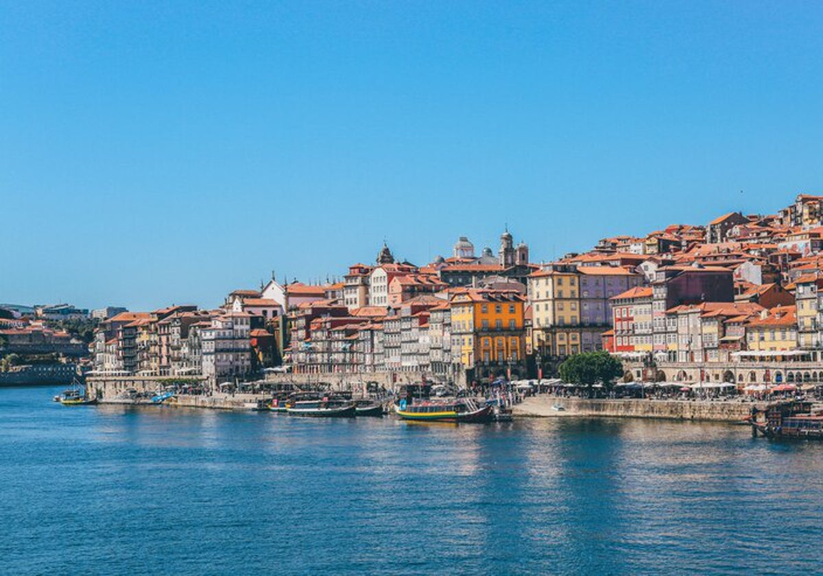 Vista de Oporto, ciudad al norte de Portugal