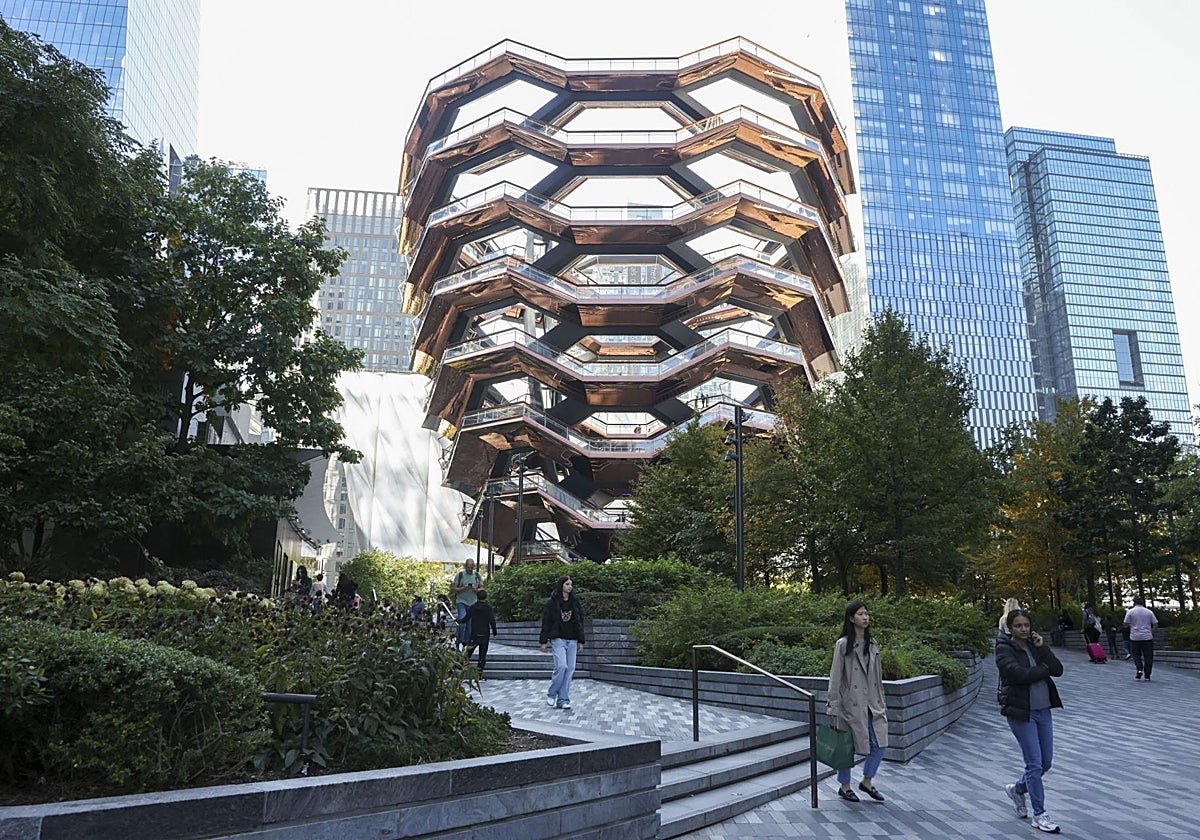 Vista de Vessel, la escultura-edificio inaugurada en Nueva York en 2019