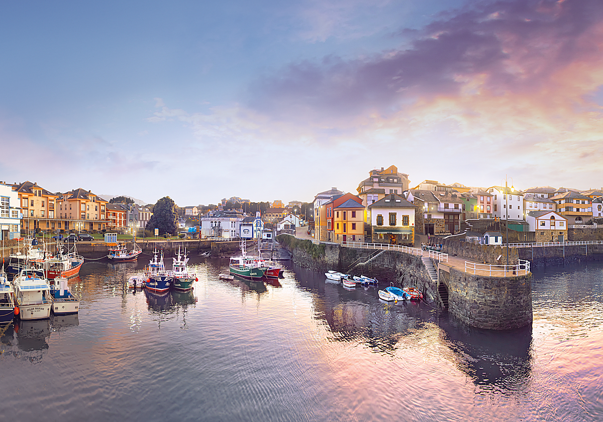 Imagen del puerto del pueblo asturiano de Puerto de Vega