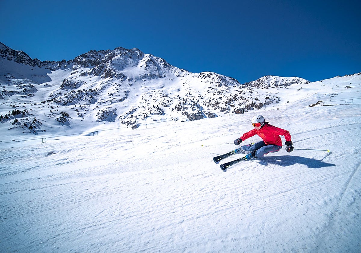 Descenso en la estación de Grandvalira, en Andorra