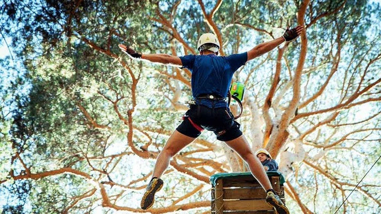 Puenting, tirolinas y escalada: así es el bosque colgante de Málaga que casi nadie conoce