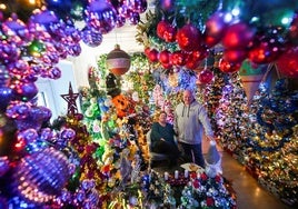 Récord mundial: una familia tiene en su casa 600 árboles de Navidad decorados