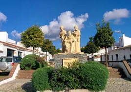 Los Reyes Magos hechos de piedra: así es la espectacular estatua de un pueblo de Huelva