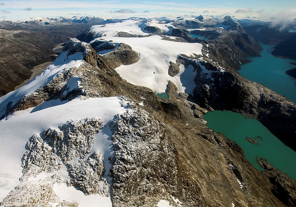 Paisaje al sur de Nuuk, en Groenlandia, en septiembre