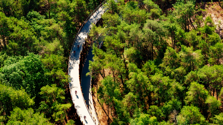 Esta ruta se ubica en el Parque Nacional de Bosland