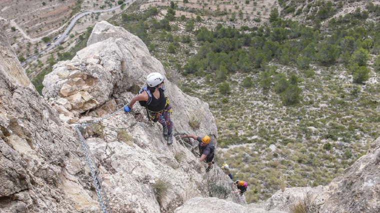 Imagen de la vía ferrata del Figueret