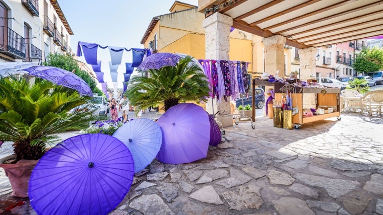 Puestos de productos de lavanda en Brihuega