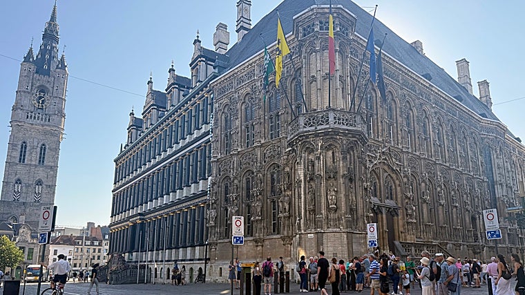 Imagen del edificio del Ayuntamiento de Gante