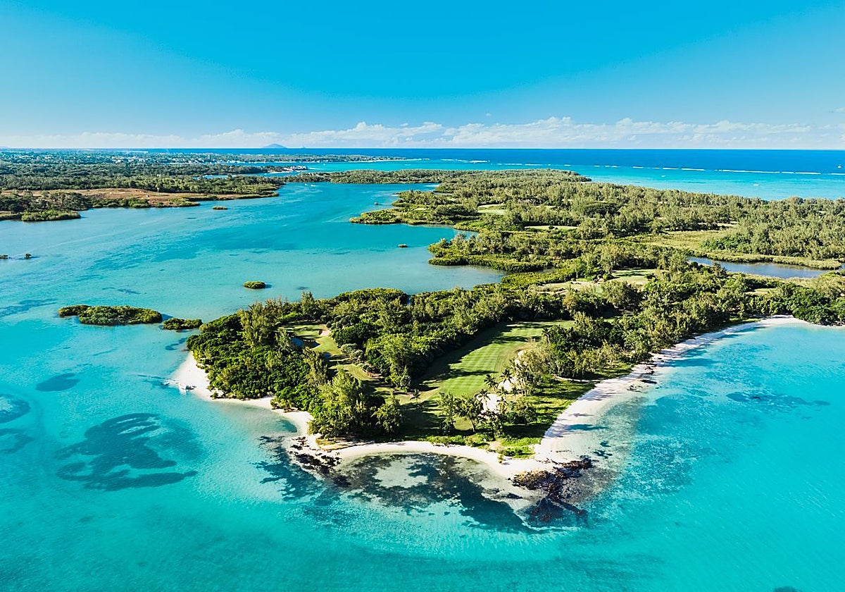 Vista de la Isla de las Ciervos, en Mauricio