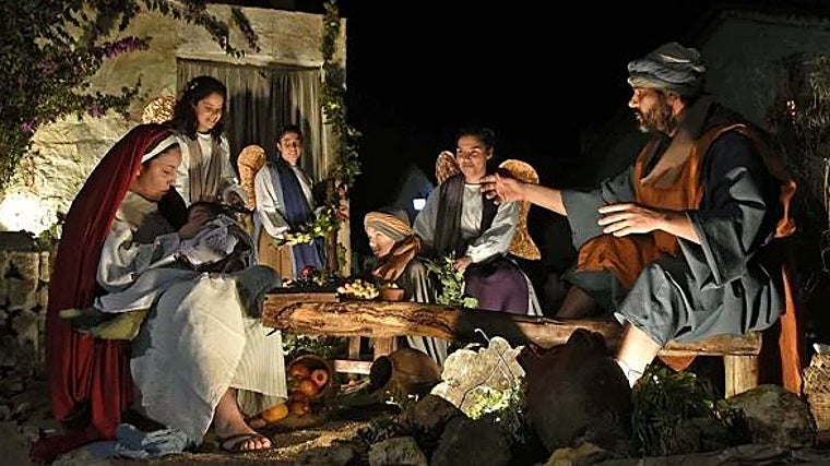 Una de las escenas de la cabalgata de Higuera de la Sierra