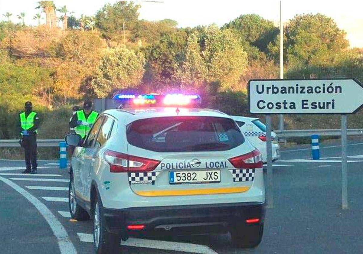 Control de carretera de la policía ayamontina