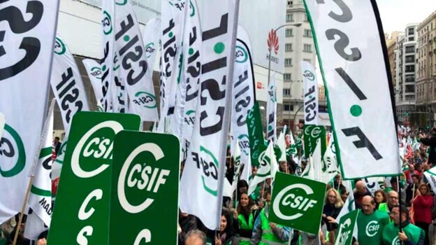 Una movilización del sindicato CSIF