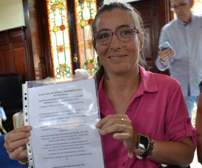 Pilar Calero expone este poema en la muestra