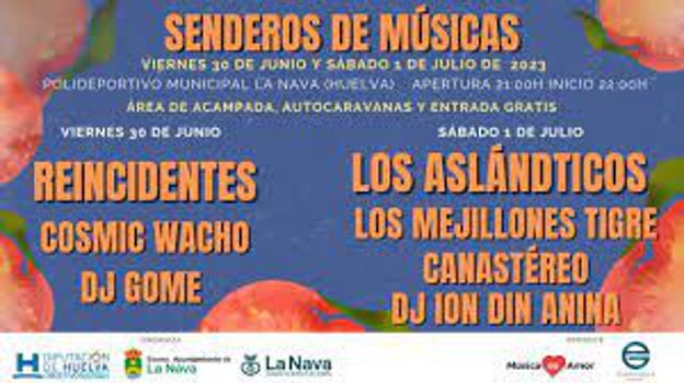 Cartel del Festival 'Senderos de Música' en La Nava