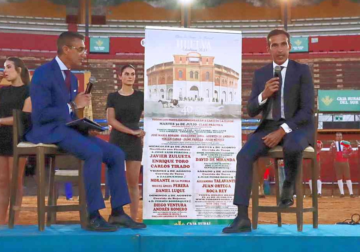 José Luis Pereda en la presentación del cartel de la 40 edición de la feria taurina de Colombinas