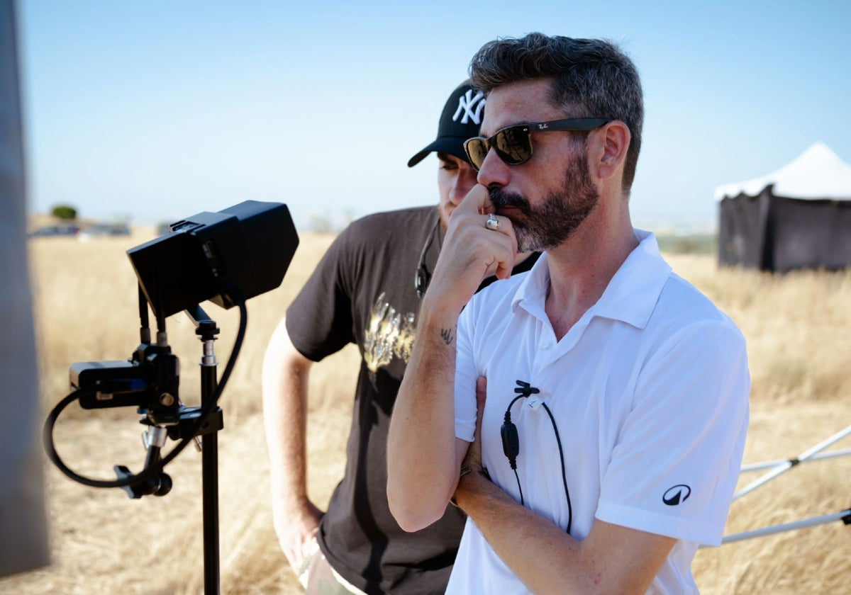 Jorge Cotallo, durante el rodaje del documental