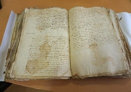 Uno de los documentos hallados por Bartolomé Miranda donde se cita a Miguel de Cervantes