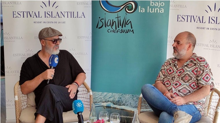 El actor durante el encuentro con los medios